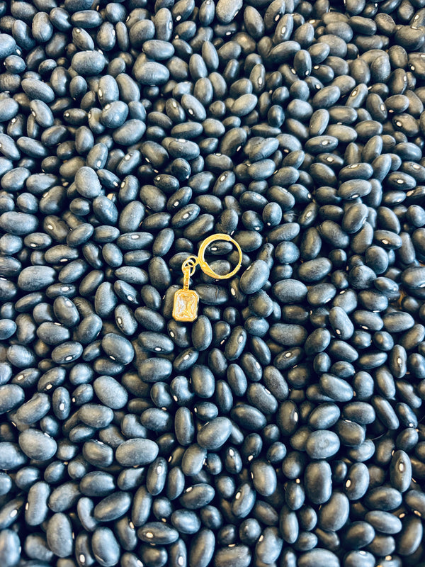 Small Stone Huggie Charm