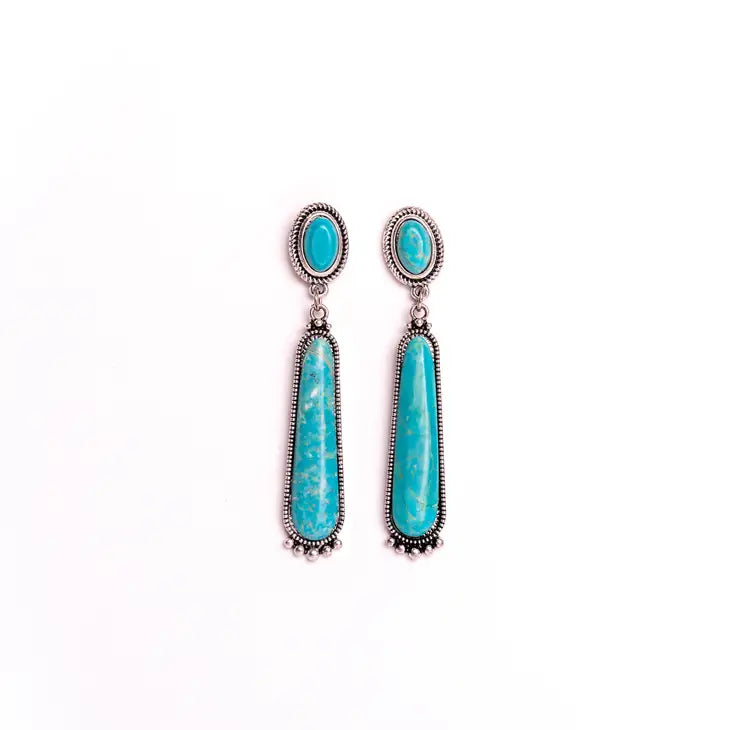 West & Co. Round Turquoise Post Earrings