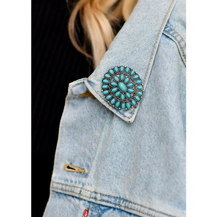 West & Co. Turquoise Cluster Pin