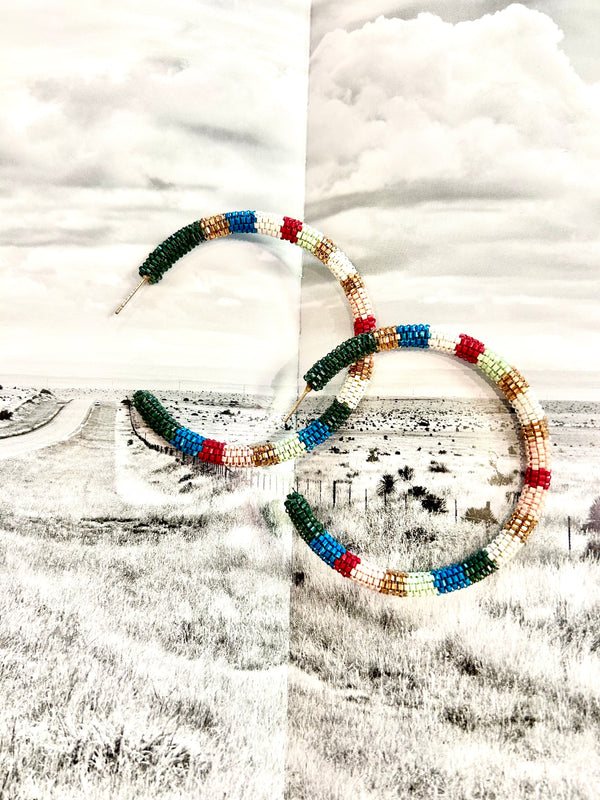 Ink + Alloy Raquel Colorblock Hoops