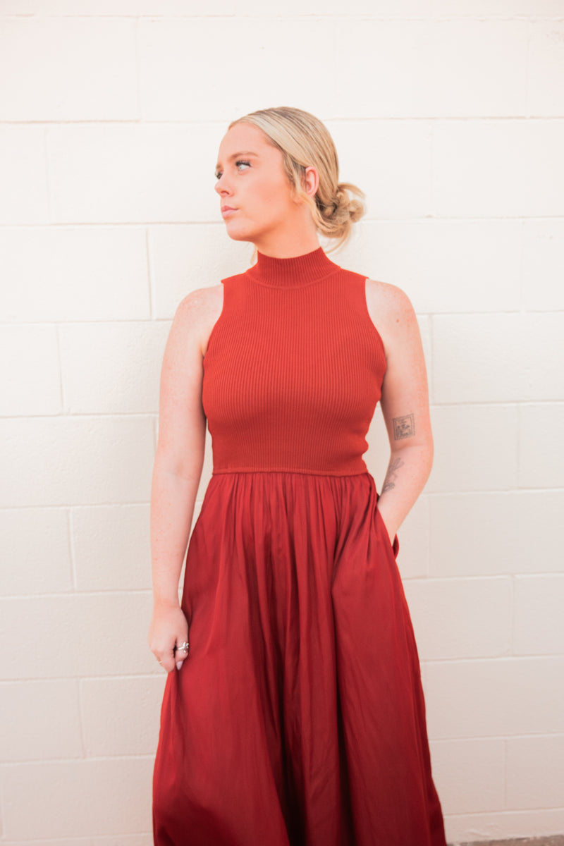 Elan- Maci Mock Neck Dress