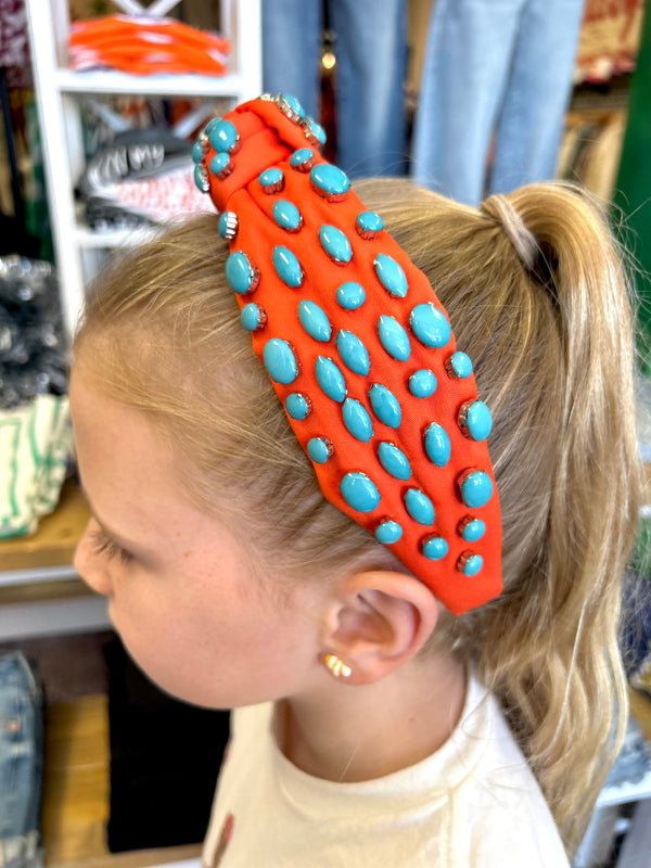 Turquoise Blaze Beaded Headband