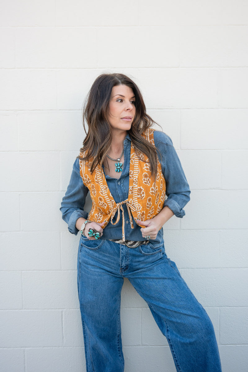 Tolani- Bimala Mustard Vest