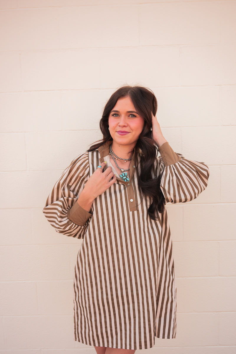 Pamela Pinstripe Dress