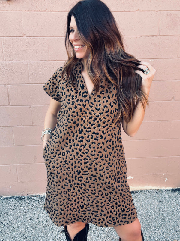 Loretta Leopard Print Dress