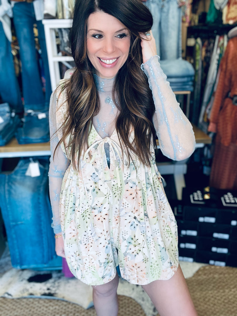 Alana Floral Eyelet Romper