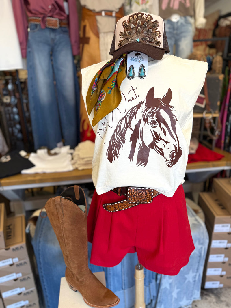 Red Hot Linen Shorts