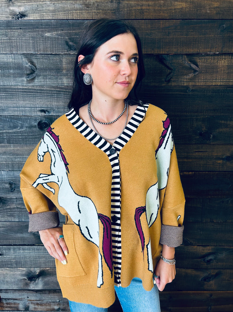 Allie Falcon- Lucky You Oversized Cardigan