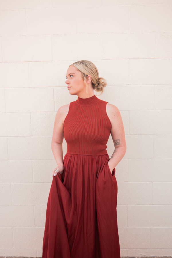 Elan- Maci Mock Neck Dress