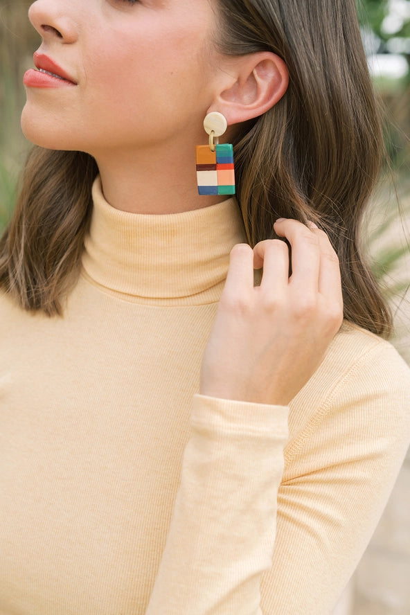 Sunshine Tienda Rancher Block Drop Earrings