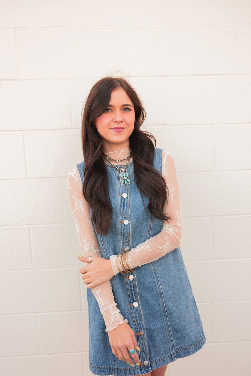 Sierra Sleeveless Denim Dress