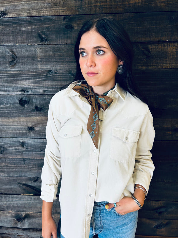 Dear John- Star Corduroy Long Sleeve Top