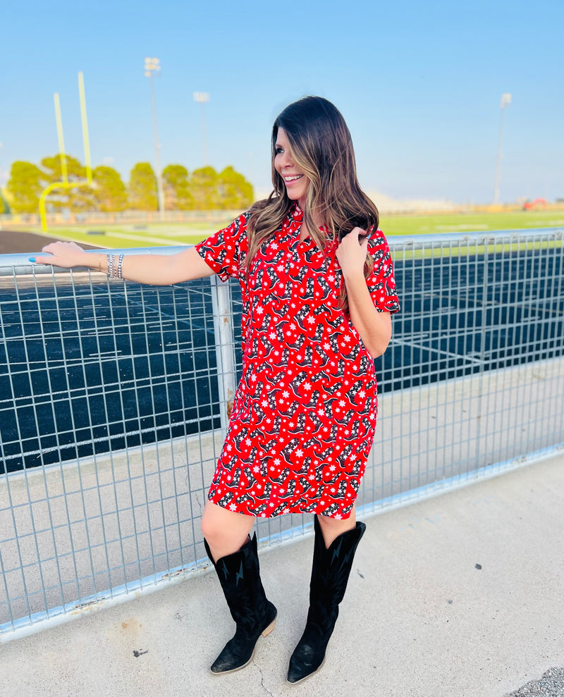 Tailgate Dress Red/Black