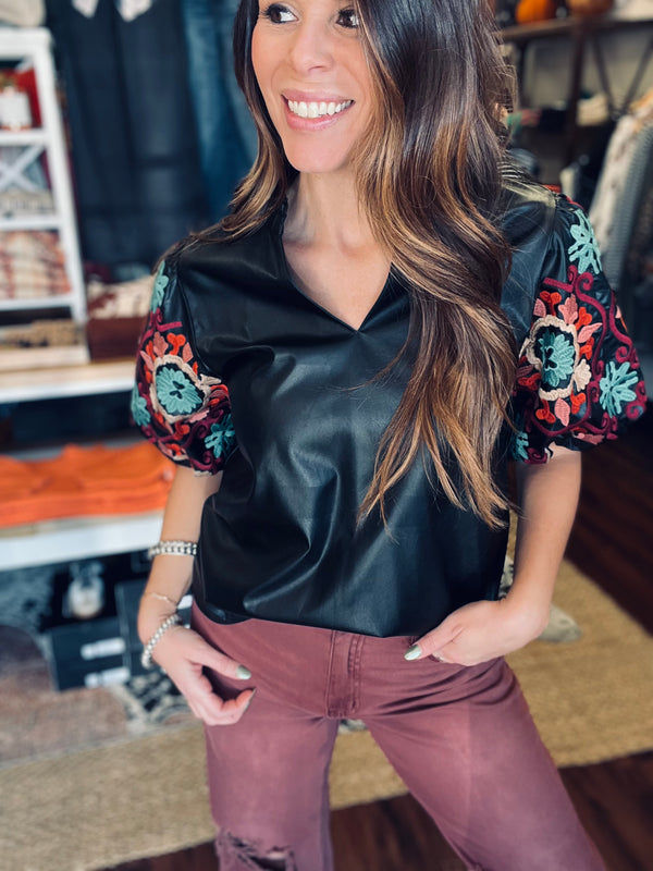 Autumn Nights Leather Top