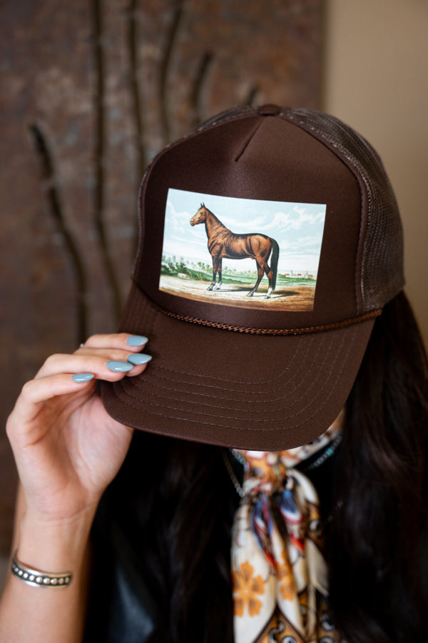 Horse Painting Trucker