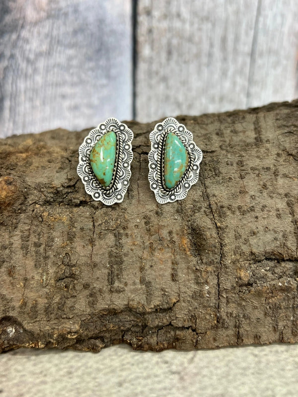 Sterling Silver Roystone Turquoise Post Studs