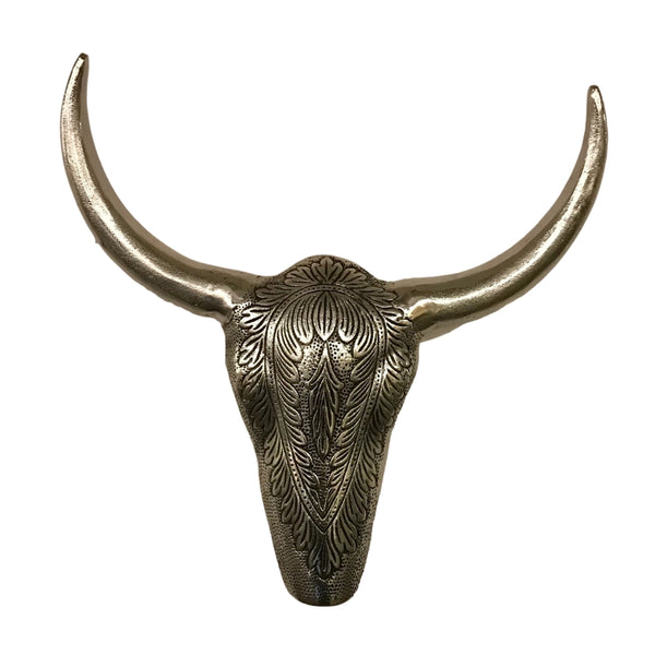 Silver Steer Skull-Small