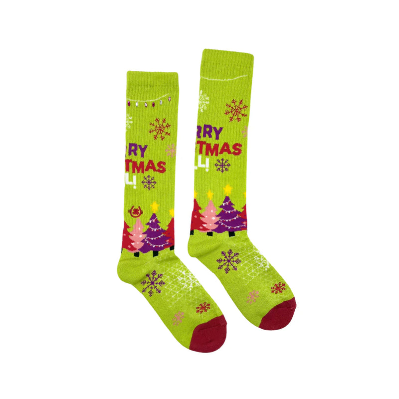 Lucky Chuck Merry Christmas Socks