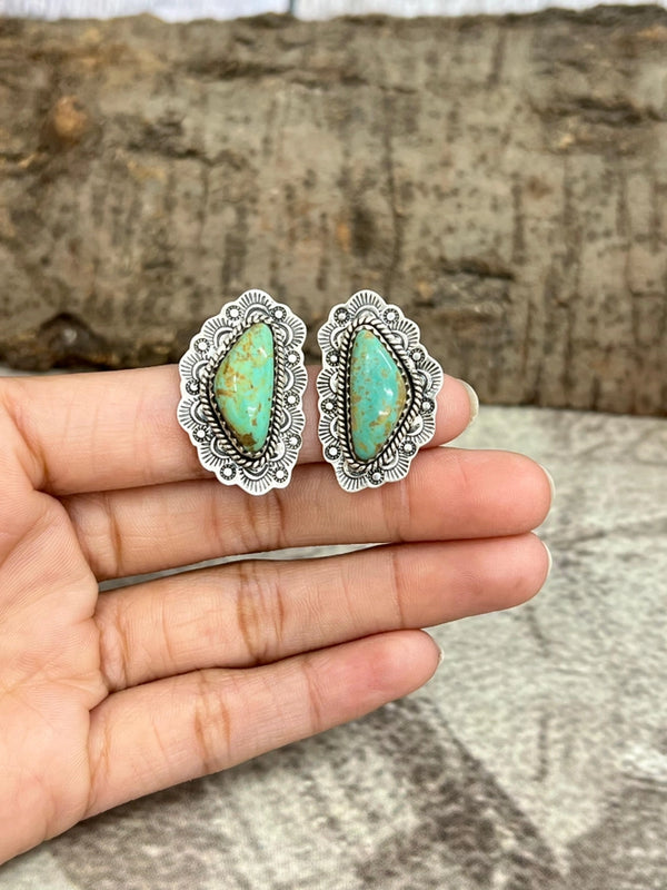 Sterling Silver Roystone Turquoise Post Studs