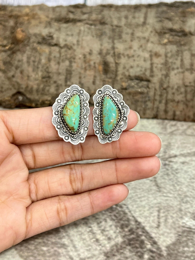 Sterling Silver Roystone Turquoise Post Studs