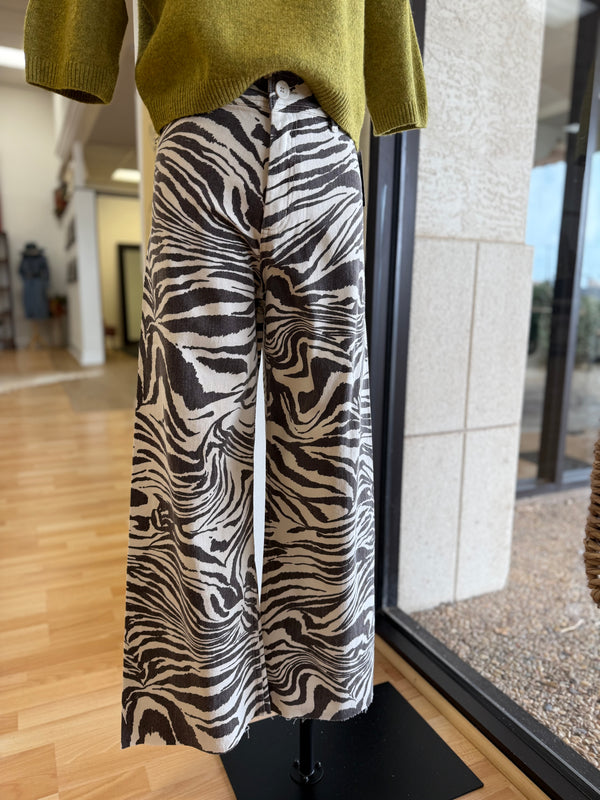 Zebra Denim Pants