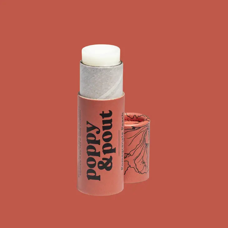 Poppy & Pout Lip Balm- Pomegranate Peach