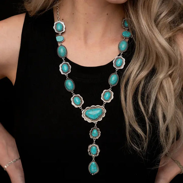 West & Co. Turquoise Lariat Style Necklace