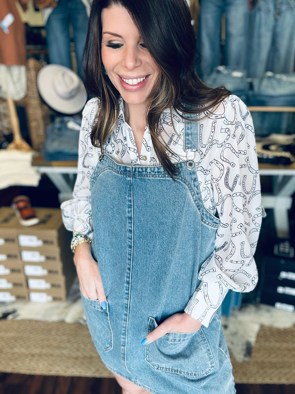 Dallas Denim Overall Dress