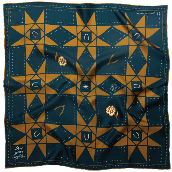 JE- Love Your Neighbor Silk Scarf