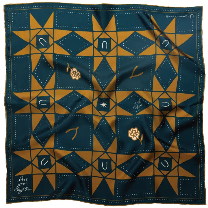 JE- Love Your Neighbor Silk Scarf