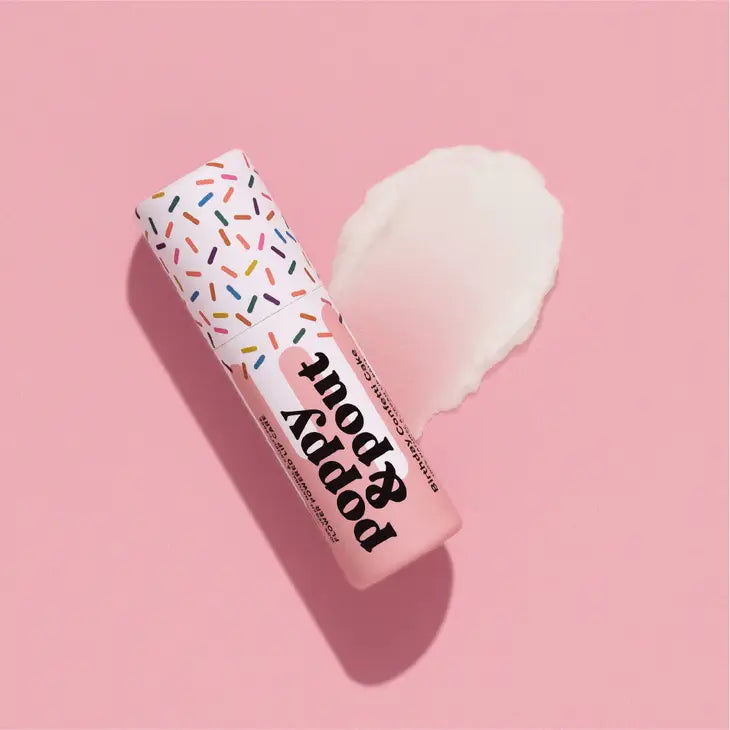 Poppy & Pout Lip Balm Birthday Confetti Cake Pink