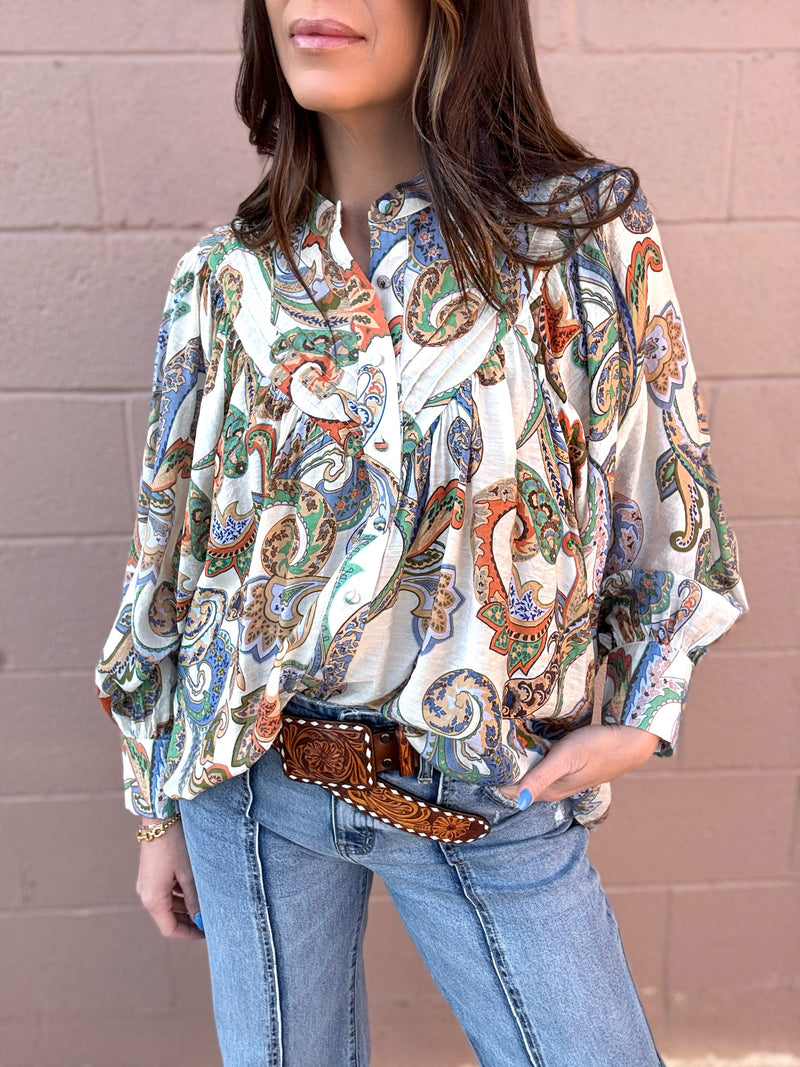 Rae Paisley Blouse