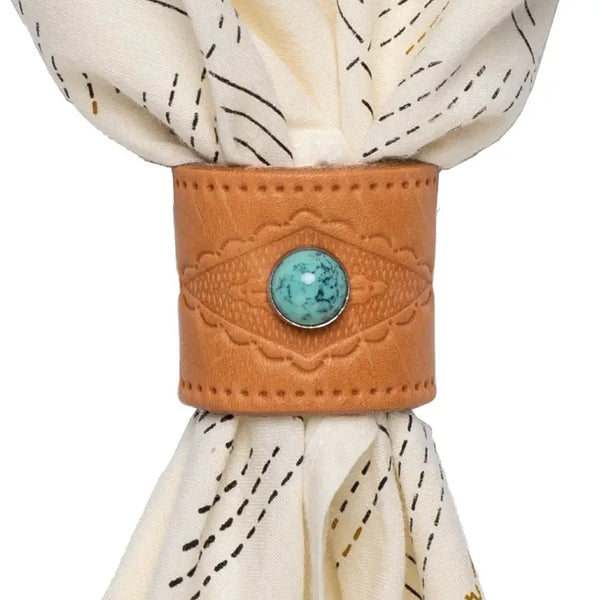 JE-Leather Studded Bandana Slide