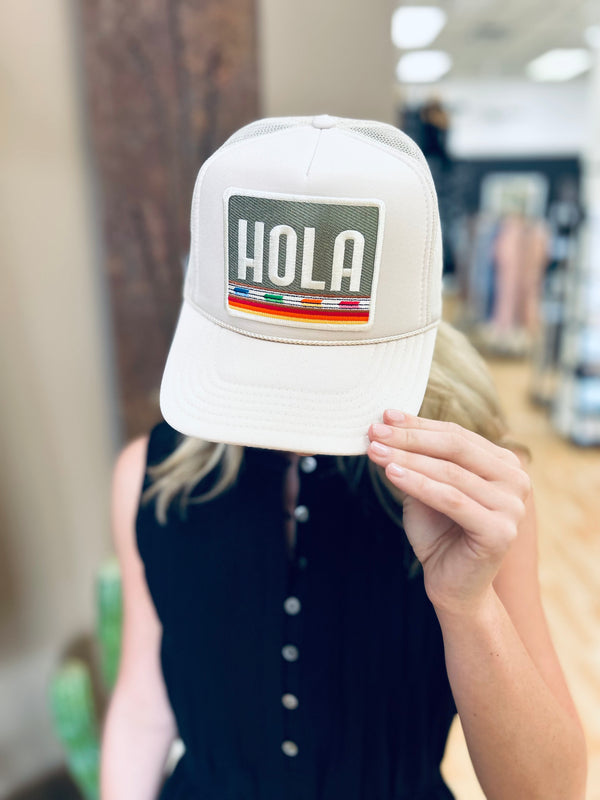 Hola Cream Trucker Hat