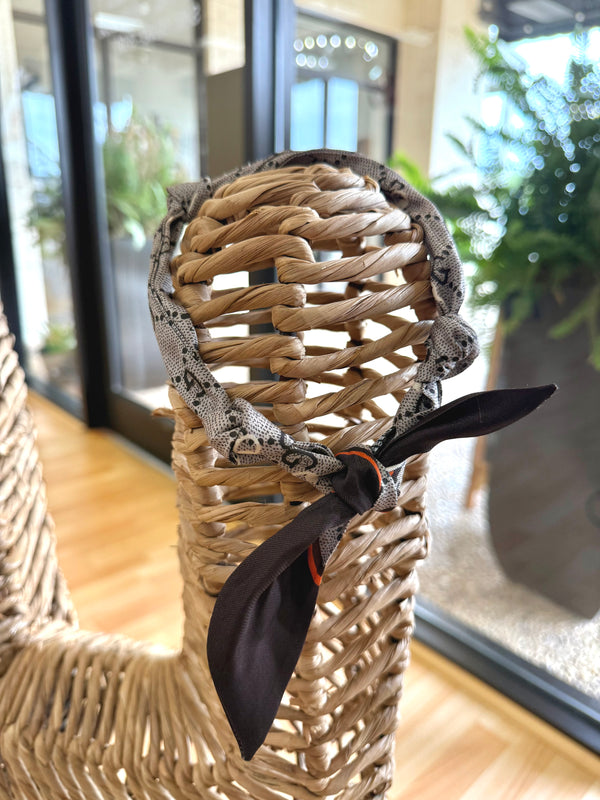 Knotted Neck Scarf/Bracelet- Designer Chocolate