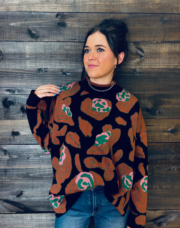 Gemma Knit Floral Sweater