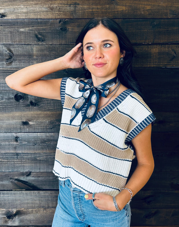 Elan- Stripe Sweater Vest