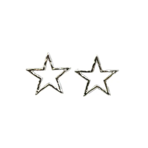 West & Co. Silver Star Cut Out Post Earrings
