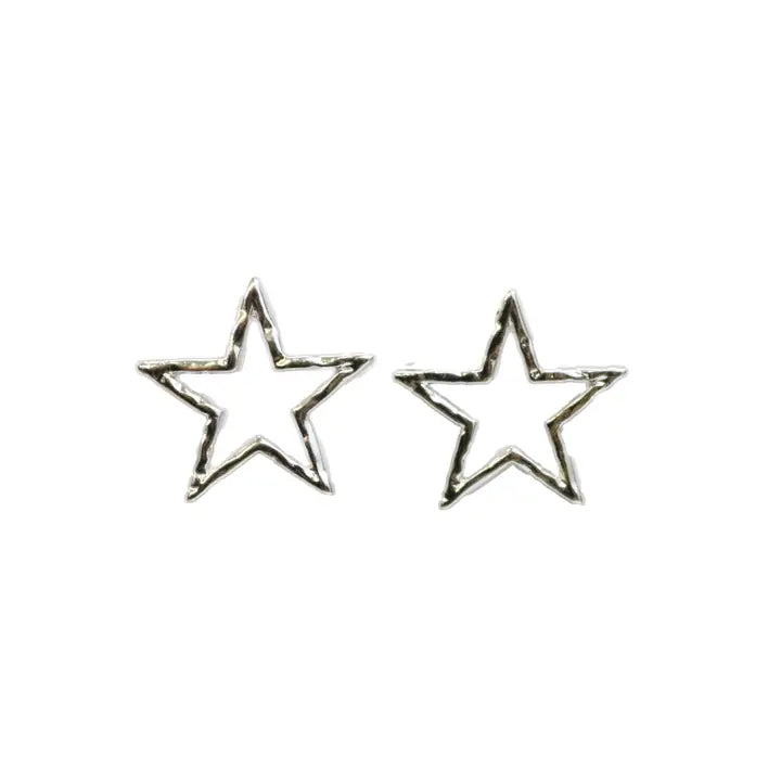 West & Co. Silver Star Cut Out Post Earrings