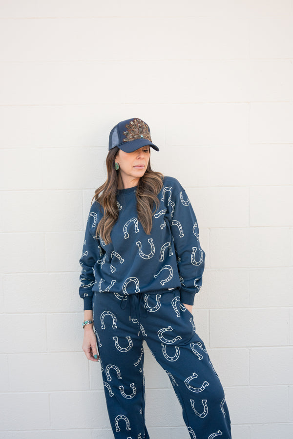 Wild Horses Printed Jogger Bottoms
