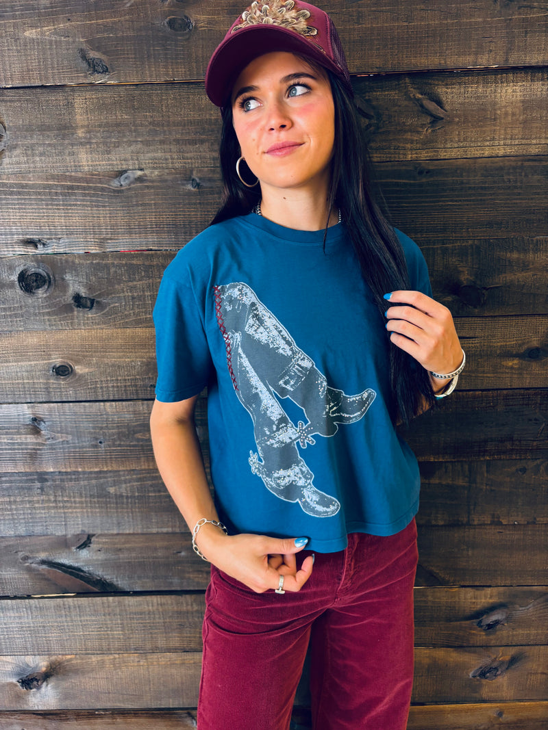 All Us- Spur Boot Tee