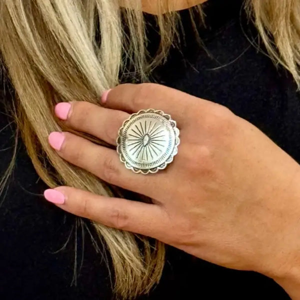 West & Co. Adjustable Round Concho Ring