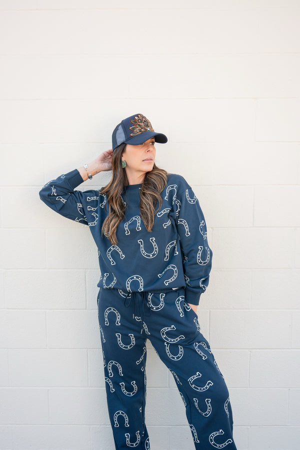 Wild Horses Printed Jogger Bottoms