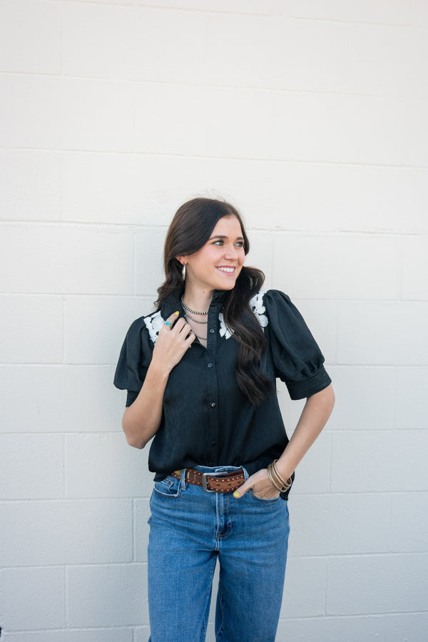 Mallory Embroidered Top