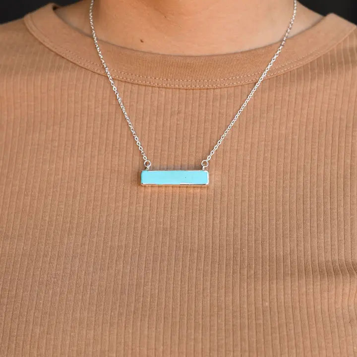 West & Co. Dainty Silver Bar Necklace