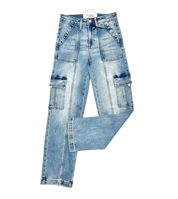 Hidden- Tracey Cropped Cargo Jeans