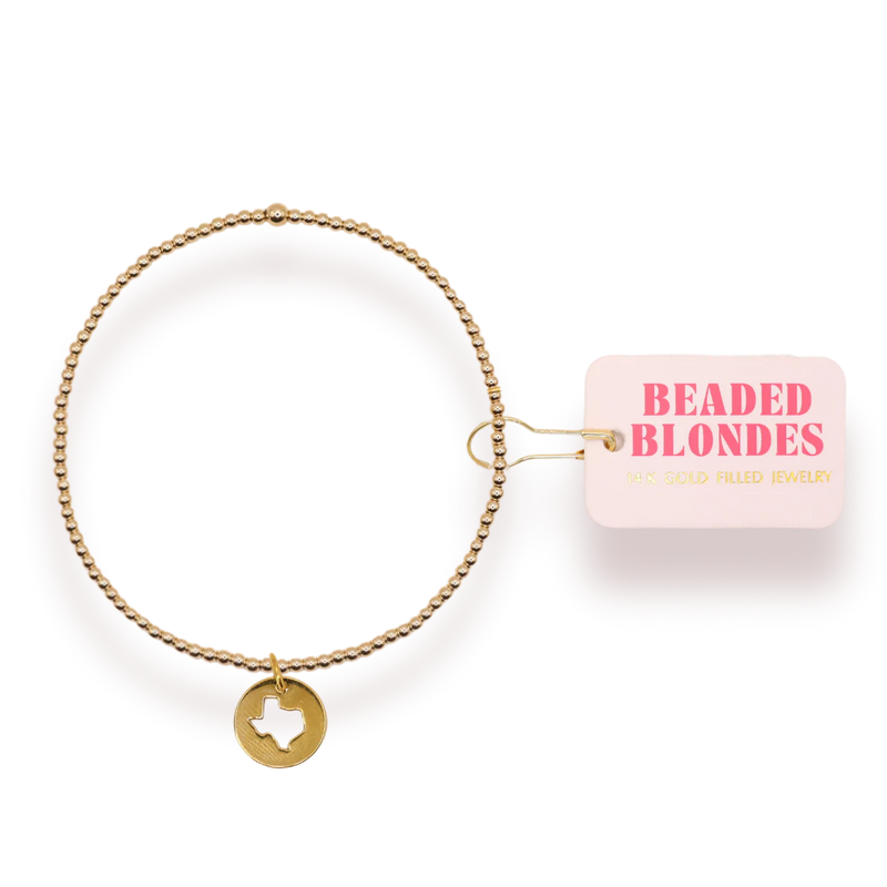 Beaded Blondes- Texas Cutout Charm Bracelet