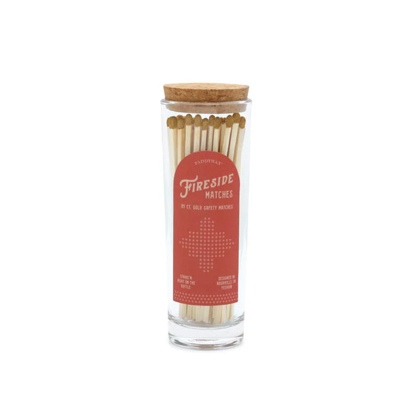 Paddywax- Fireside Tall Safety Matches w/Gold Tip