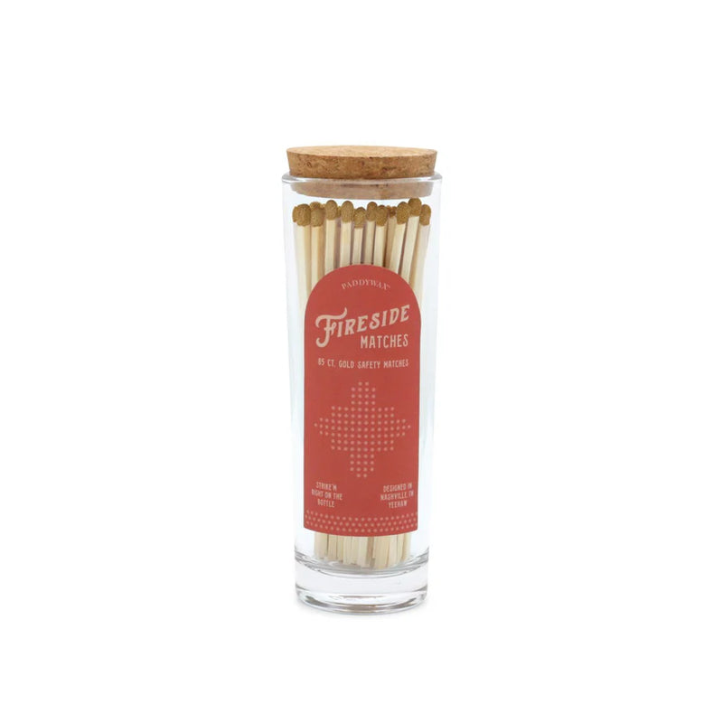 Paddywax- Fireside Tall Safety Matches w/Gold Tip