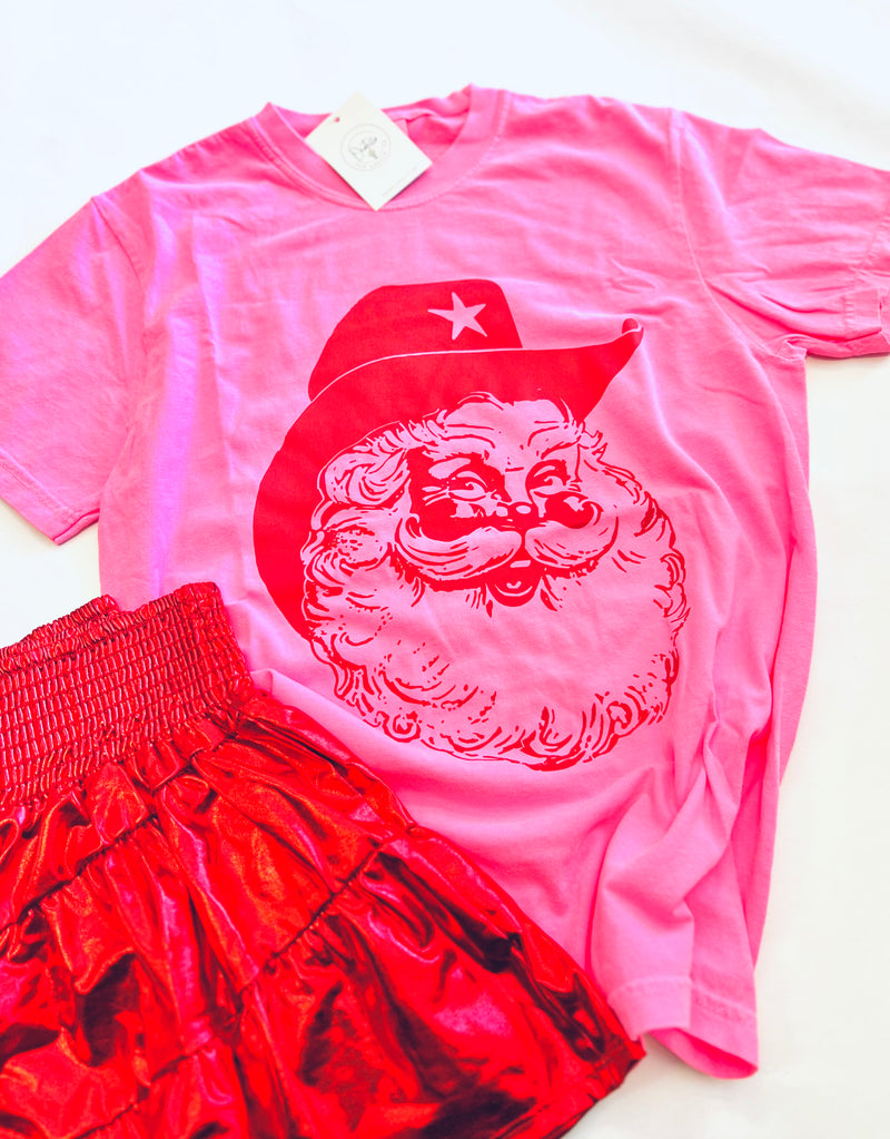 Hot Pink Santa Tee